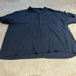 Axis LA men’s short sleeved button down navy blue size 2xb